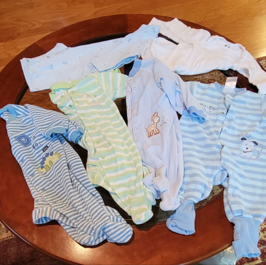 Infant Sleepers  Lot With Other Pieces Various Brands6 Mths